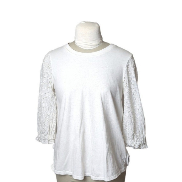 Anthropologie eri + ali  Eyelet Sleeve Top - Picture 2 of 7
